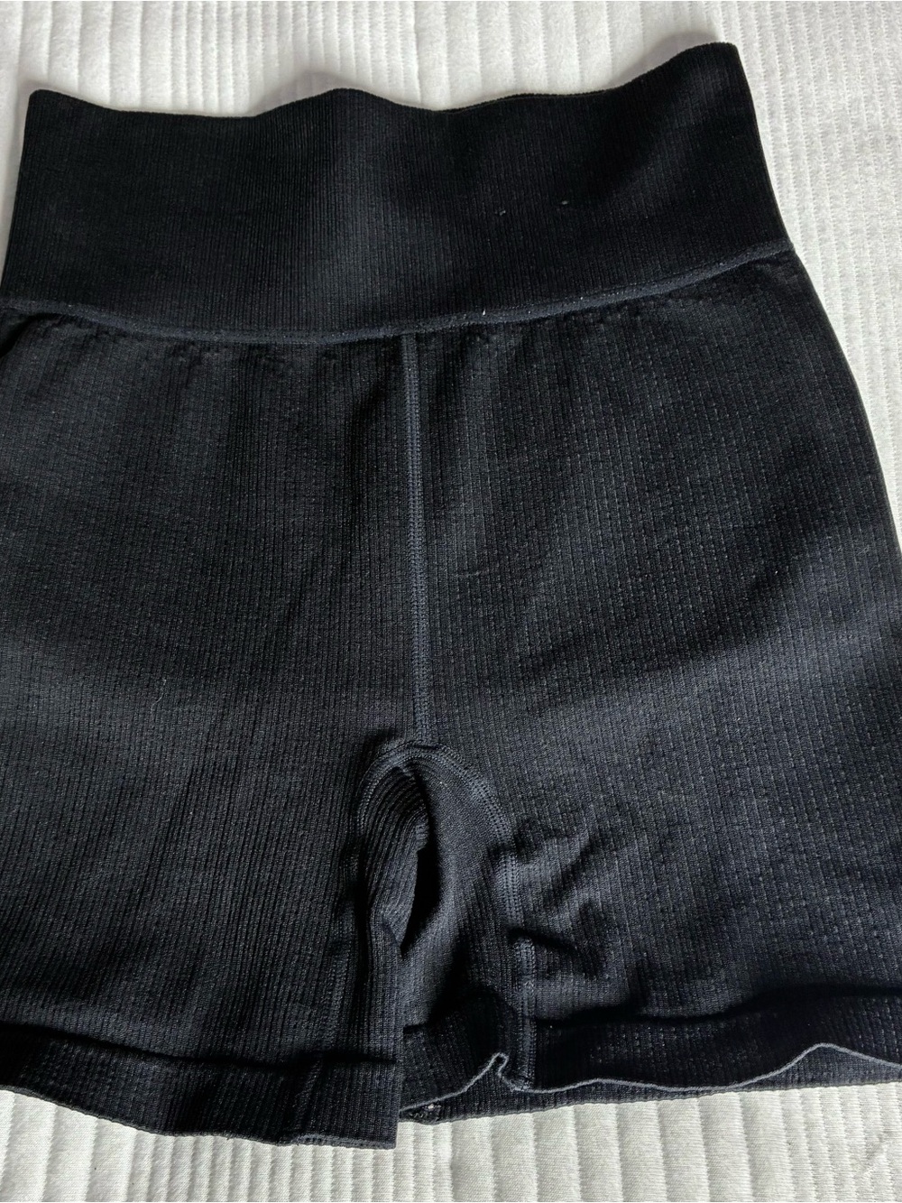 Cotton On Black Ribbed High-Waist Bike Shorts